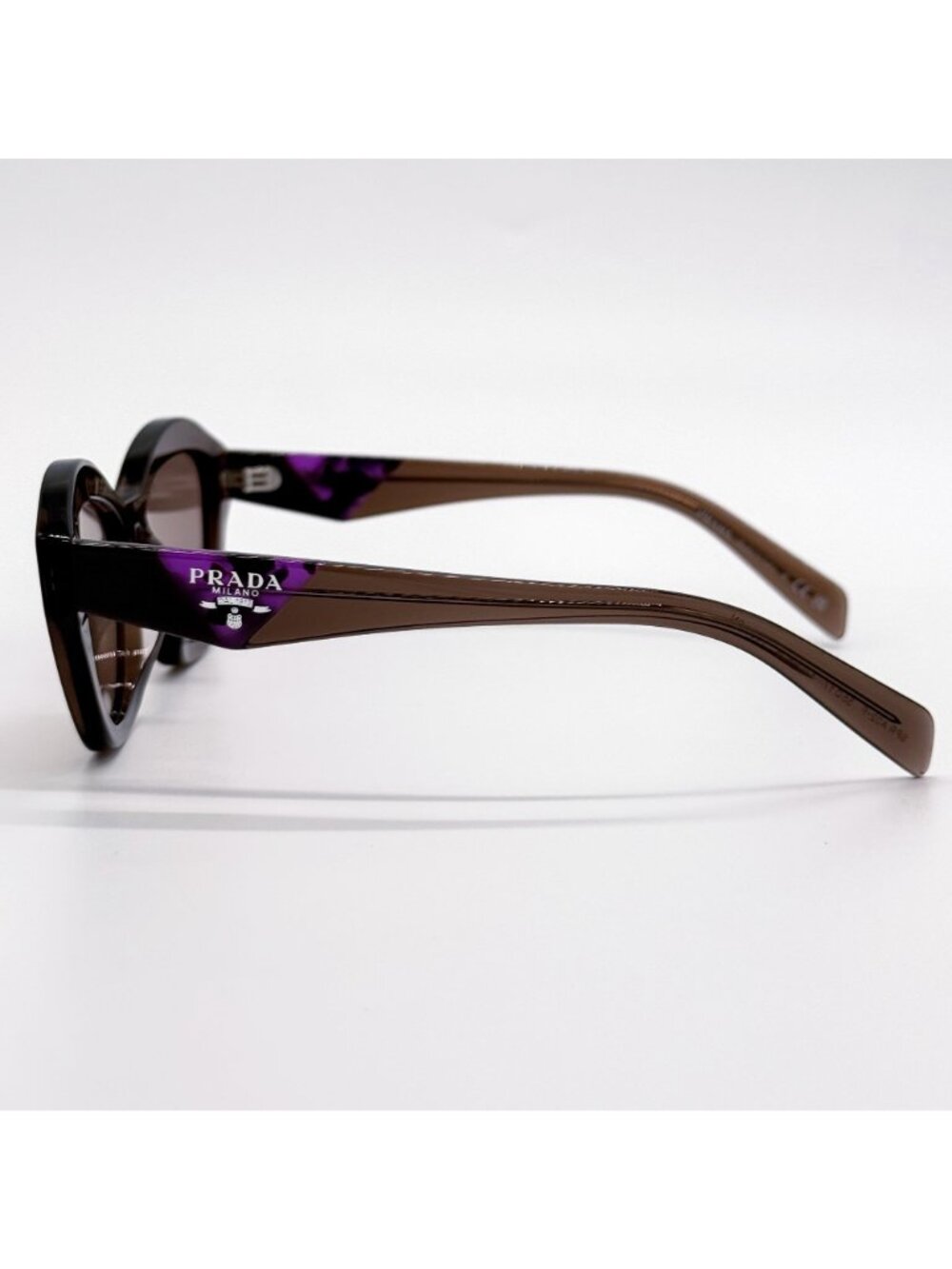 NEW PRADA SUNGLASSES PRA02SF 17O60B BROWN WOMEN EYEWEAR PR A02SF, SPR A02S - Picture 5 of 9